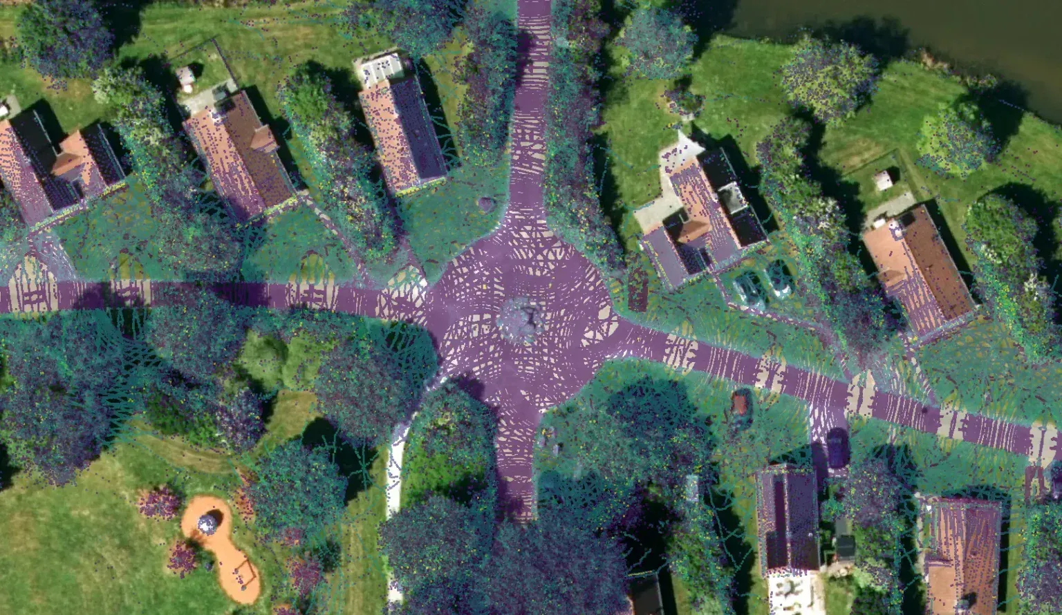 Georeferenced outdoor map